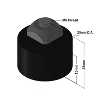 52-420-1 MODULAR SOLUTIONS DOOR PART 25MM X 15MM RUBBER DOOR STOP M6 STUD